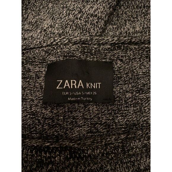 Zara knit, women's grey long sleeve casual sweater with side pockets size small - Picture 5 of 7